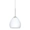 Besa Lighting Bolla Cord Pendant, Opal Matte, Satin Nickel Finish, 1x40W Candelabra 1BT-412207-SN - alternate 1